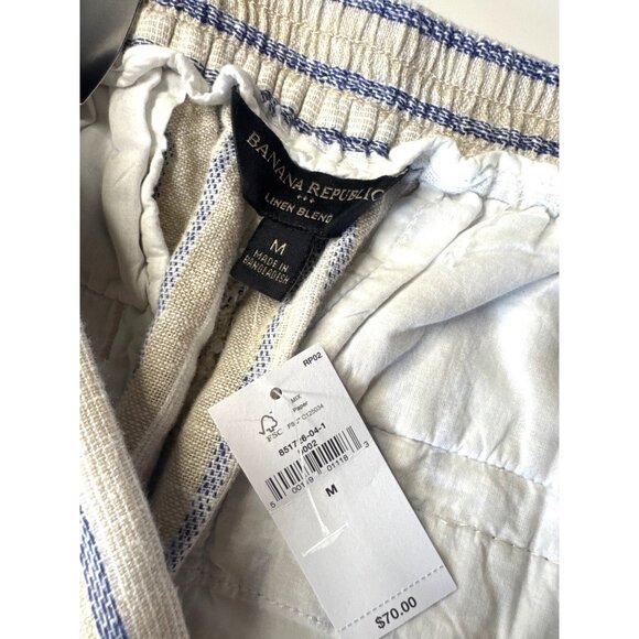 Banana Republic Linen Blend Striped Wide-Leg Pants M - Picture 6 of 15
